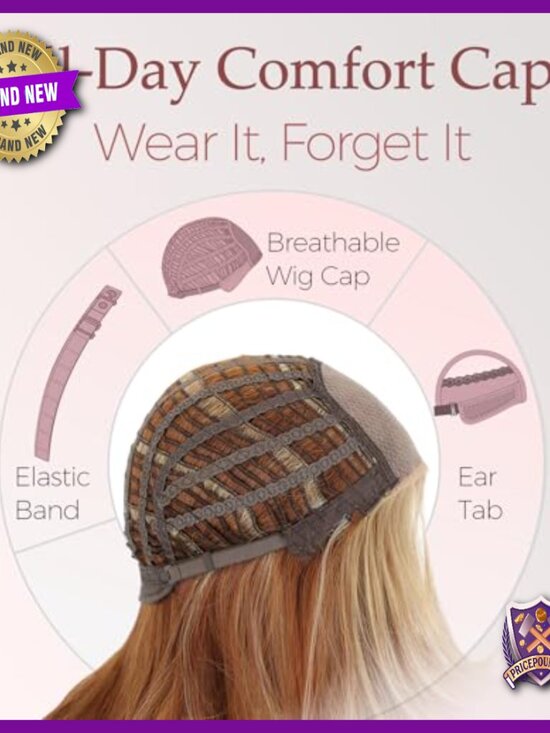 Medium Length Layered Synthetic Wig, Heat-Friendly Protein Fiber, Glueless main image 6